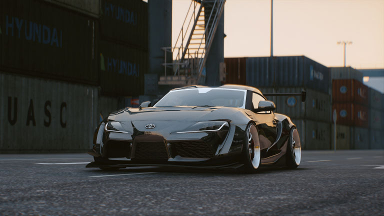 heavily modified black Toyota Supra - Ride Legal heavily modified black Toyota Supra